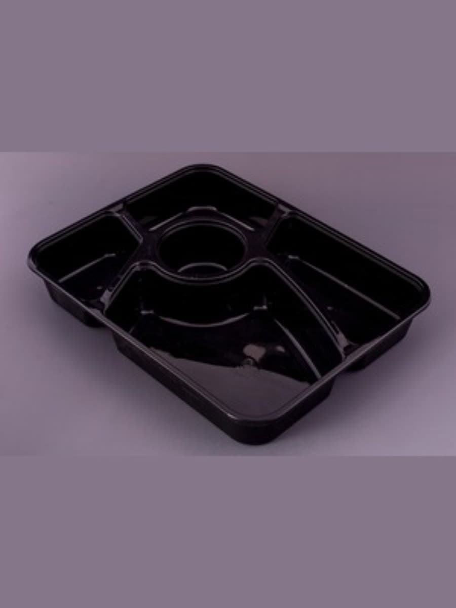 Container PP02-TP 5 CHEMBER BIG (BLACK) 3