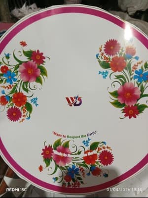 One time paper plate