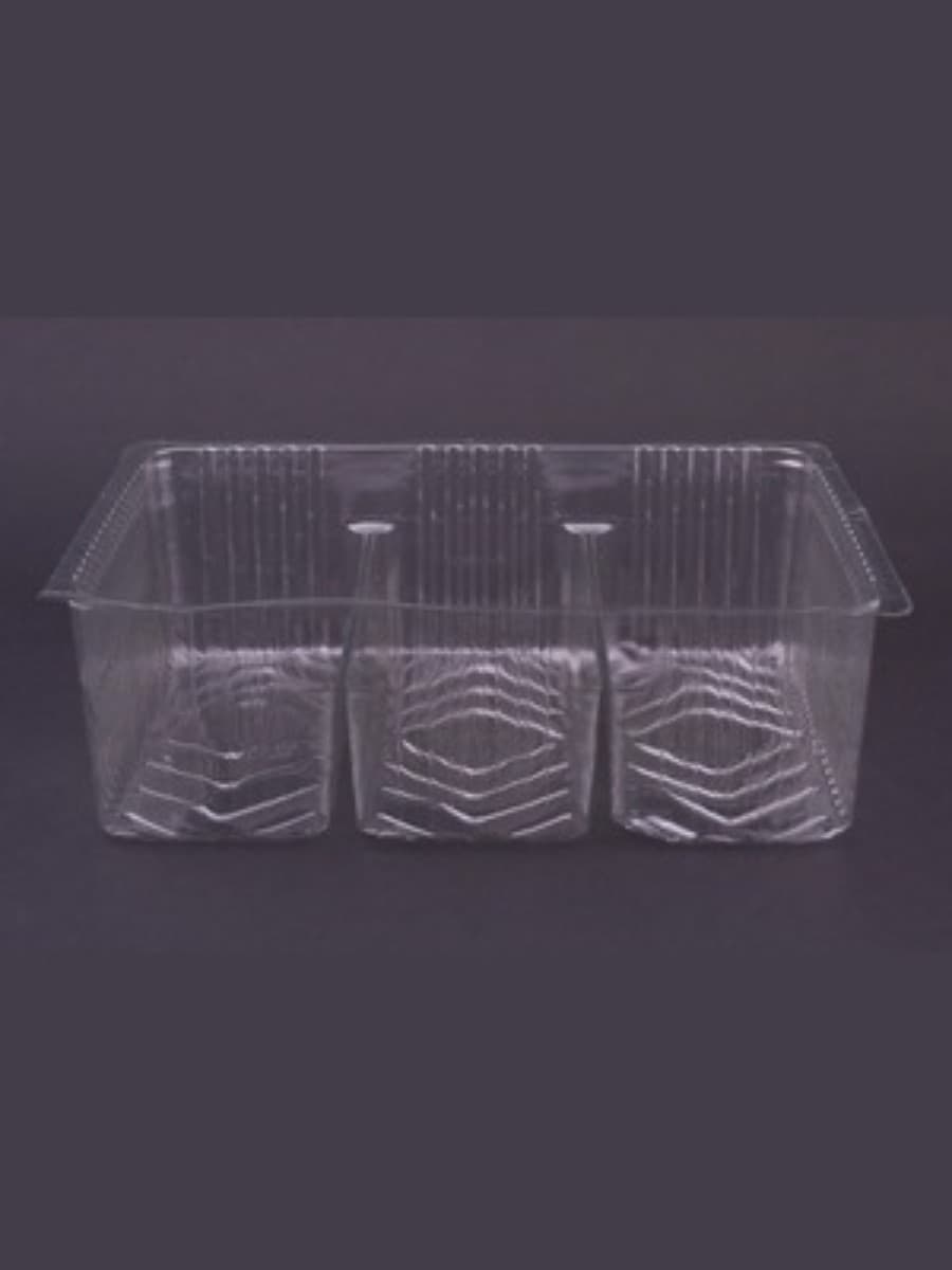 Three Compartment Plastic Biscuit Packaging Tray 3