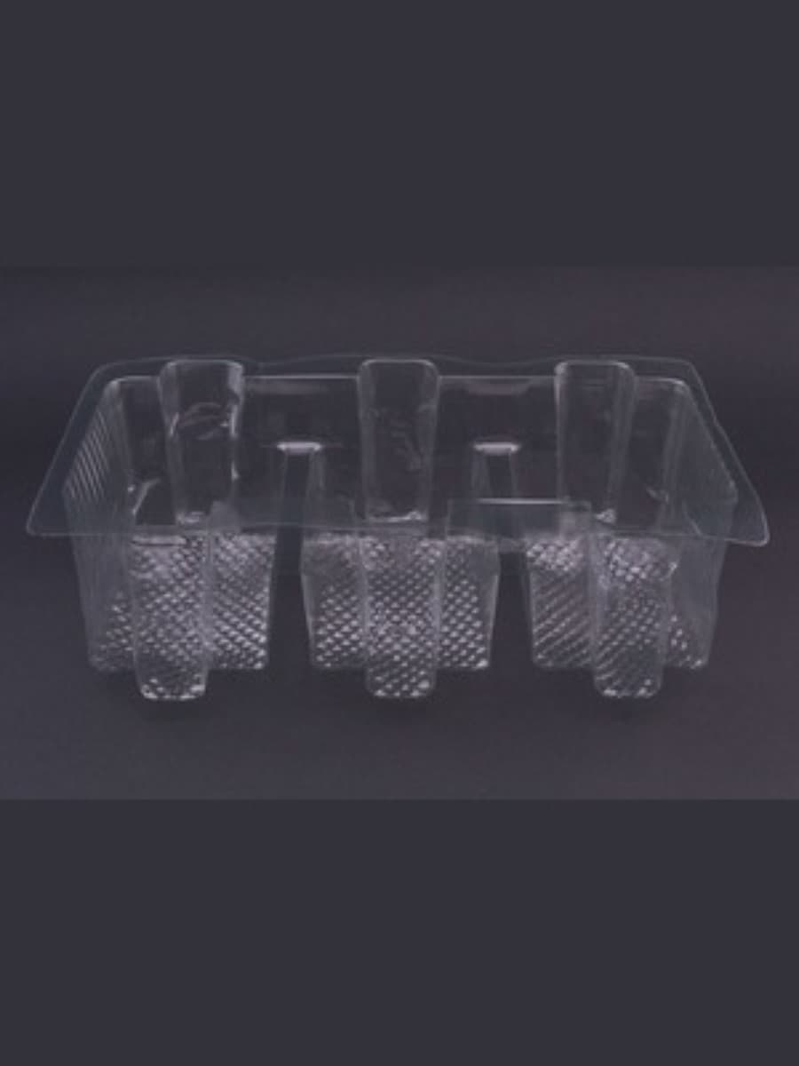 3-compartment transparent plastic biscuit and sweet packaging tray 3